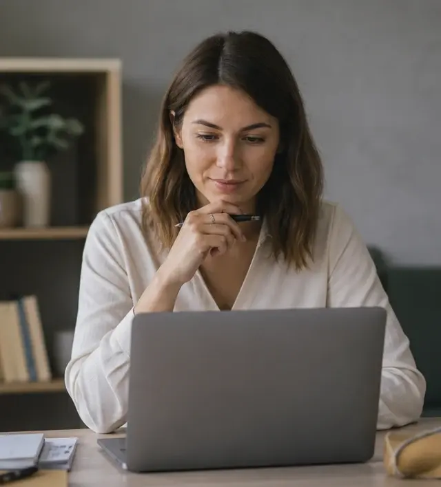 Recruiter reviewing structured AI interview evidence