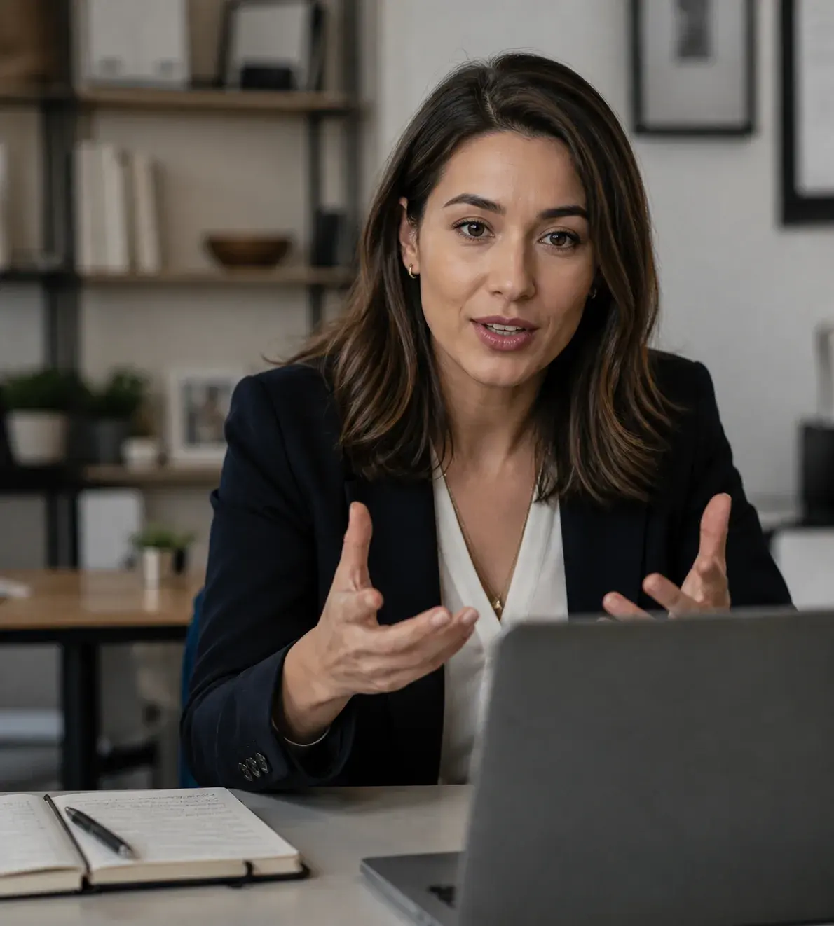 Agency recruiter speaking with a candidate remotely