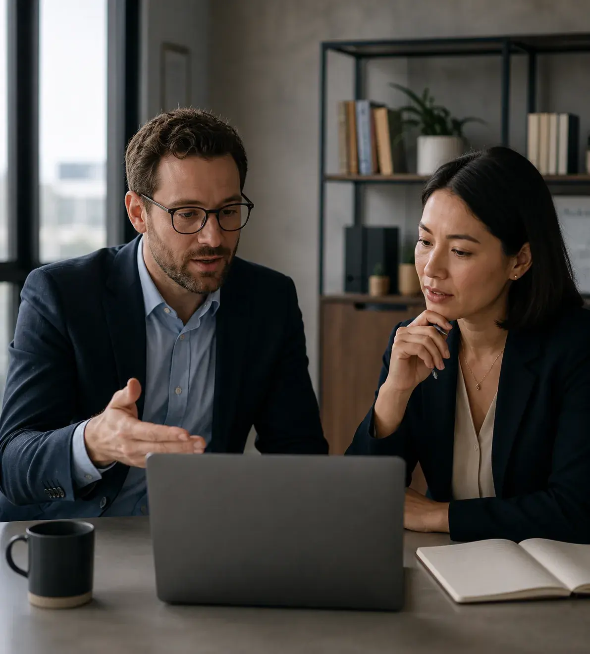 Sales leader and recruiter comparing candidates