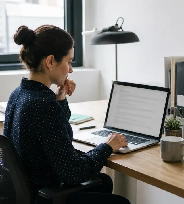 Recruiter reviewing an InterviewFlowAI candidate transcript