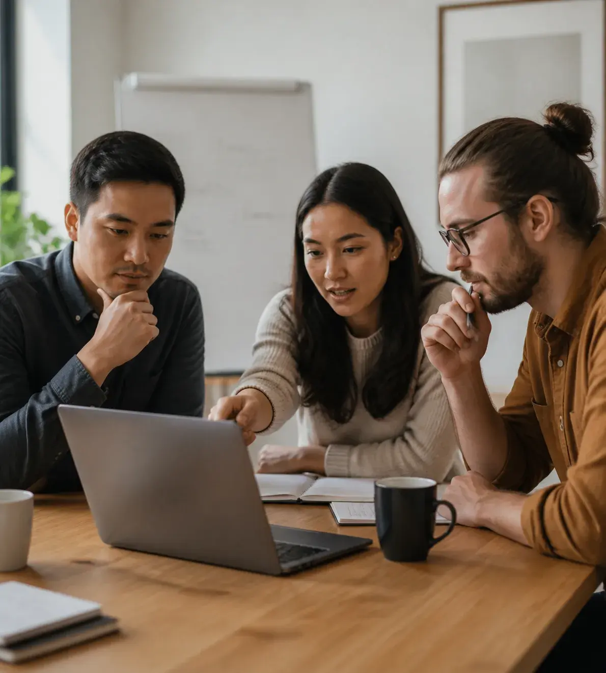 Startup team deciding who to advance from a shortlist