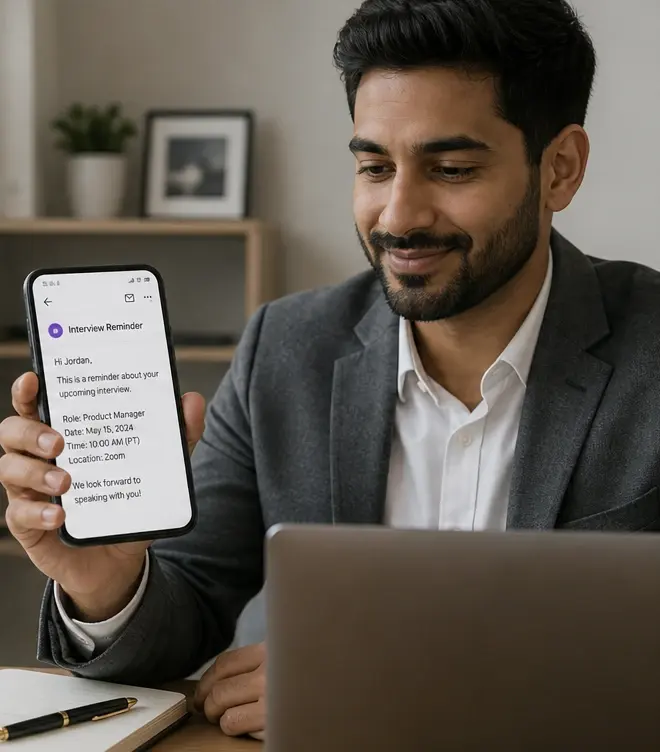 Automated Email Reminders workflow — Built into the workflow