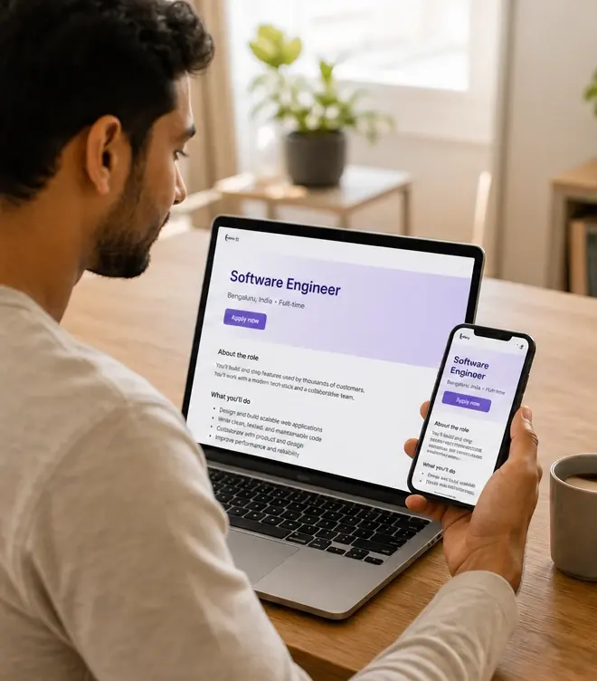 Customisable Job Pages workflow — Built into the workflow